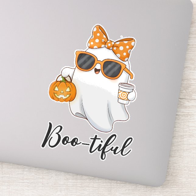 Cute Halloween Ghost Pumpkin Spice Personalised (Detail)