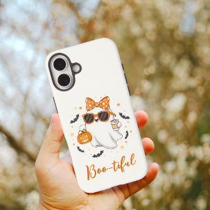 Cute Halloween Ghost Pumpkin Spice Personalised iPhone 16 Plus Case