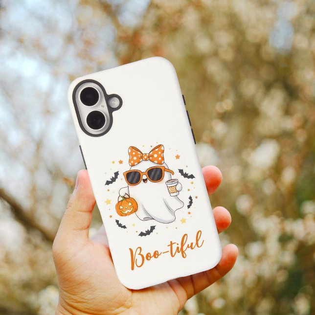 Cute Halloween Ghost Pumpkin Spice Personalised Case-Mate iPhone Case (Creator Uploaded)