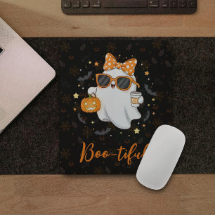 Cute Halloween Ghost Pumpkin Spice Personalised Mouse Mat