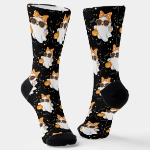 Cute Halloween Ghost Pumpkin Spice Personalised Socks