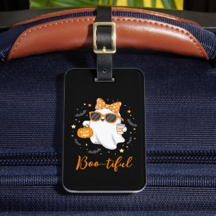 Cute Halloween Ghost Pumpkin Spice Personalized Luggage Tag