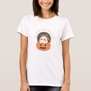 Cute Halloween Ghost Pumpkin T-Shirt 