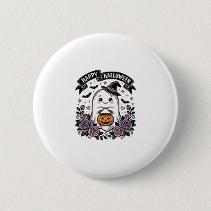 Cute Halloween Ghost Pumpkin Vintage Shirt Design_ 6 Cm Round Badge