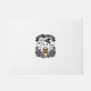 Cute Halloween Ghost Pumpkin Vintage Shirt Design_ Doormat