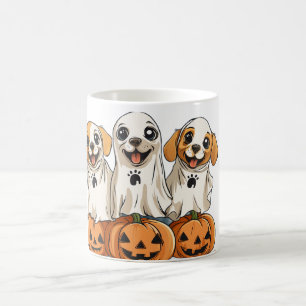 Cute Halloween Ghost Puppies Mug