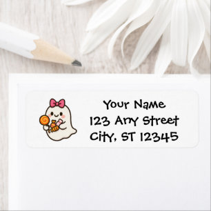 Cute Halloween Ghost Return Address Label