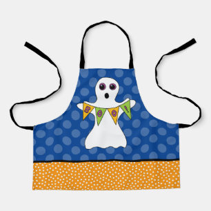 Cute Halloween Ghost saying Boo! Apron