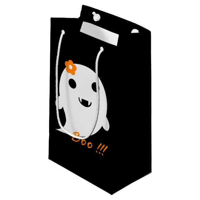 Cute Halloween Ghost Small Gift Bag (Front Angled)