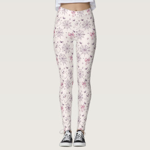 Cute Halloween Ghost & Spiderweb Pattern Leggings
