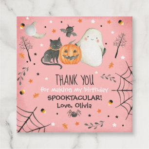Cute Halloween Ghost Spooktacular Birthday Favour Tags