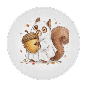 Cute Halloween Ghost Squirrel Custom Favour Classi Cutting Board