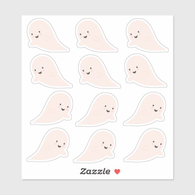 Cute Halloween Ghost Sticker Sheet (Sheet)