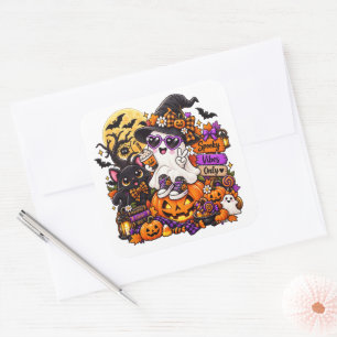 Cute Halloween Ghost Sticker Spooky Vibes