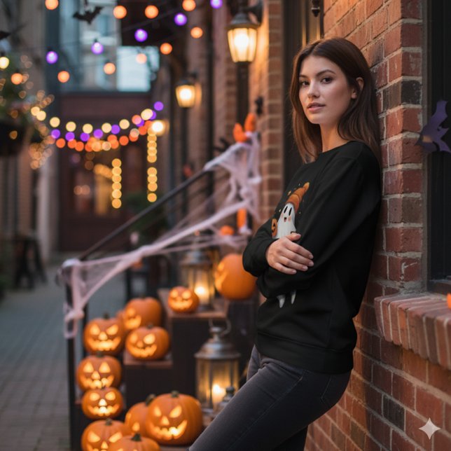 Cute Halloween Ghost Sweatshirt (Creator Uploaded)