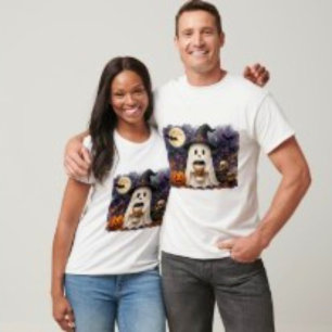 Cute Halloween Ghost T-Shirt Spooky Pumpkin & Mo