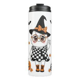 Cute Halloween Ghost Thermal Tumbler