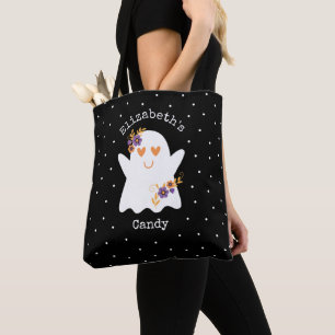 Cute Halloween Ghost Trick or Treat Candy Tote Bag