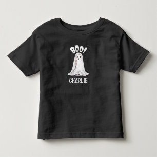 Cute Halloween Ghost with Lollipop Personalised Toddler T-Shirt