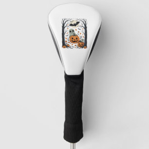 Cute Halloween Ghosts and Jack O Lantern Forest Golf Head Cover