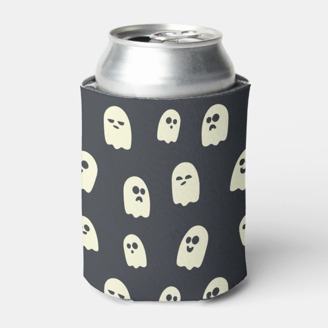 Cute Halloween Ghosts Can Cooler (Can Front)