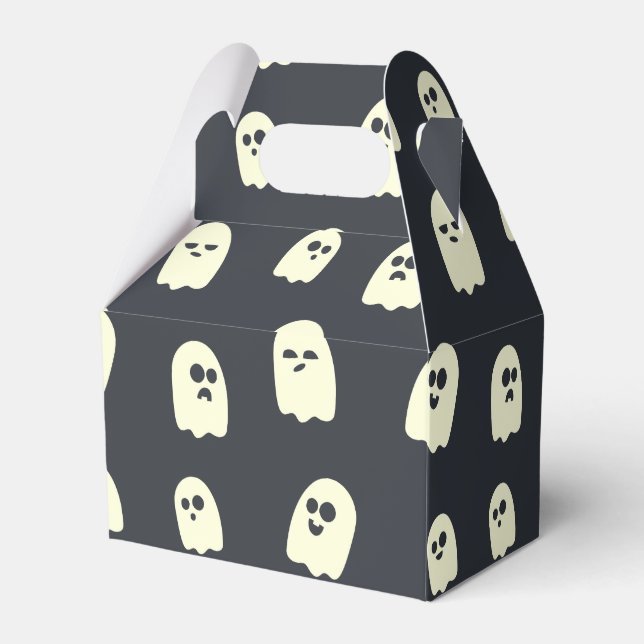 Cute Halloween Ghosts Favour Box (Back Side)