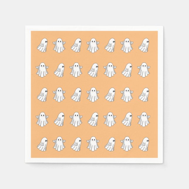 Cute Halloween Ghosts Napkin (Front)