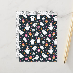 Cute Halloween Ghosts paper black