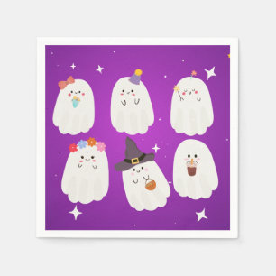Cute halloween ghosts spooky napkins