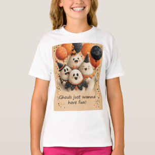 Cute Halloween Ghosts with Text T-Shirt