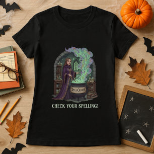 Cute Halloween Gift for Teachers Spell-Checker  T-Shirt