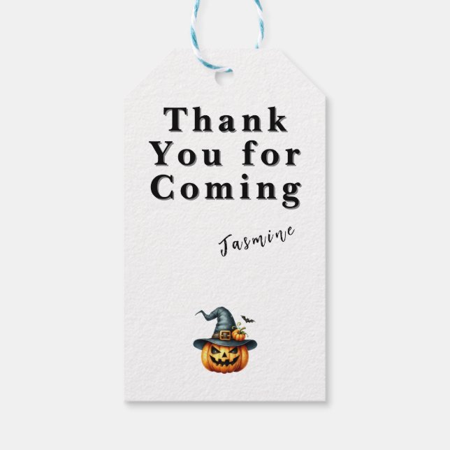 Cute Halloween  Gift Tags (Back)