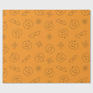 Cute Halloween gift wrapping paper 