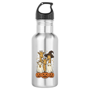 Cute Halloween Giraffe Ghost Pumpkin Shirt Design_ 532 Ml Water Bottle