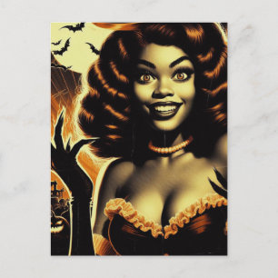 Cute Halloween Girl Postcard