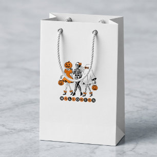 Cute Halloween Girls Skeleton Ghost Pumpkin Small Gift Bag