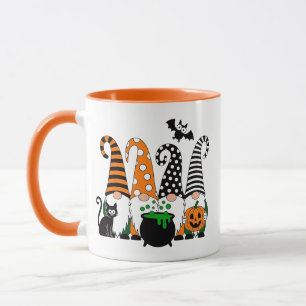 Cute Halloween Gnomes with Cauldron and Pumpkin Mug
