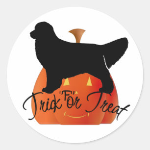 Cute Halloween Golden Retriever Items Classic Round Sticker