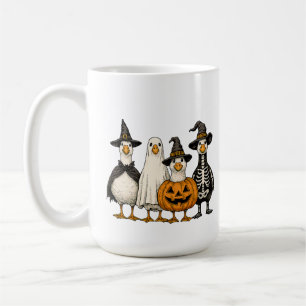 Cute Halloween Goose Costumes   Witch Ghost Pumpki Coffee Mug