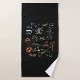 Cute Halloween Halloween Boo Pumpkin Bath Towel
