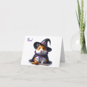 Cute Halloween Hamster Greeting Card