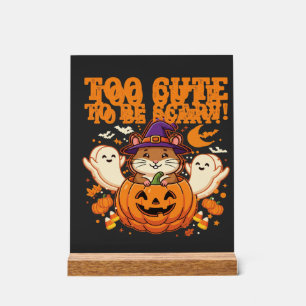 Cute Halloween Hamster Pumpkin Ghost Design_1 Acrylic Sign