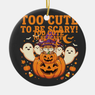 Cute Halloween Hamster Pumpkin Ghost Design_1 Ceramic Tree Decoration