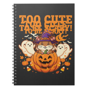 Cute Halloween Hamster Pumpkin Ghost Design_1 Notebook