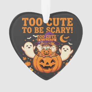 Cute Halloween Hamster Pumpkin Ghost Design_1 Ornament