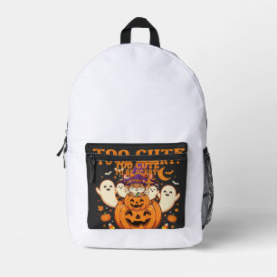 Cute Halloween Hamster Pumpkin Ghost Design_1 Printed Backpack