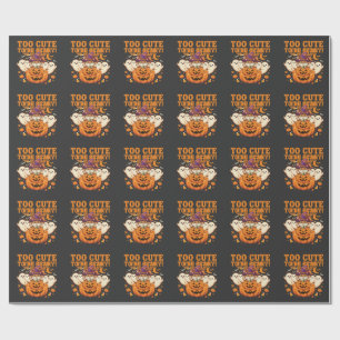 Cute Halloween Hamster Pumpkin Ghost Design_1 Wrapping Paper