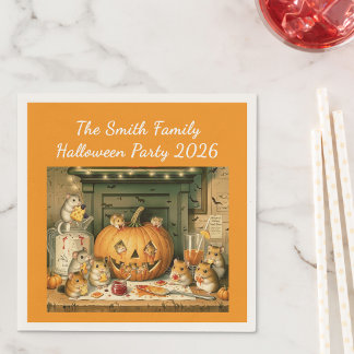 Cute Halloween Hamster Snack Party Napkin