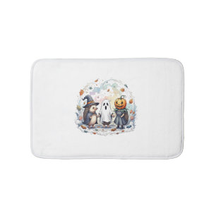 Cute Halloween Hedgehogs Costume Bath Mat
