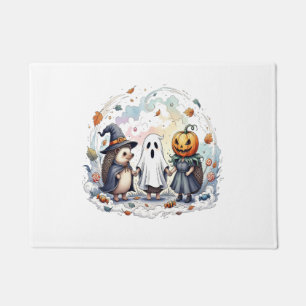 Cute Halloween Hedgehogs Costume Doormat